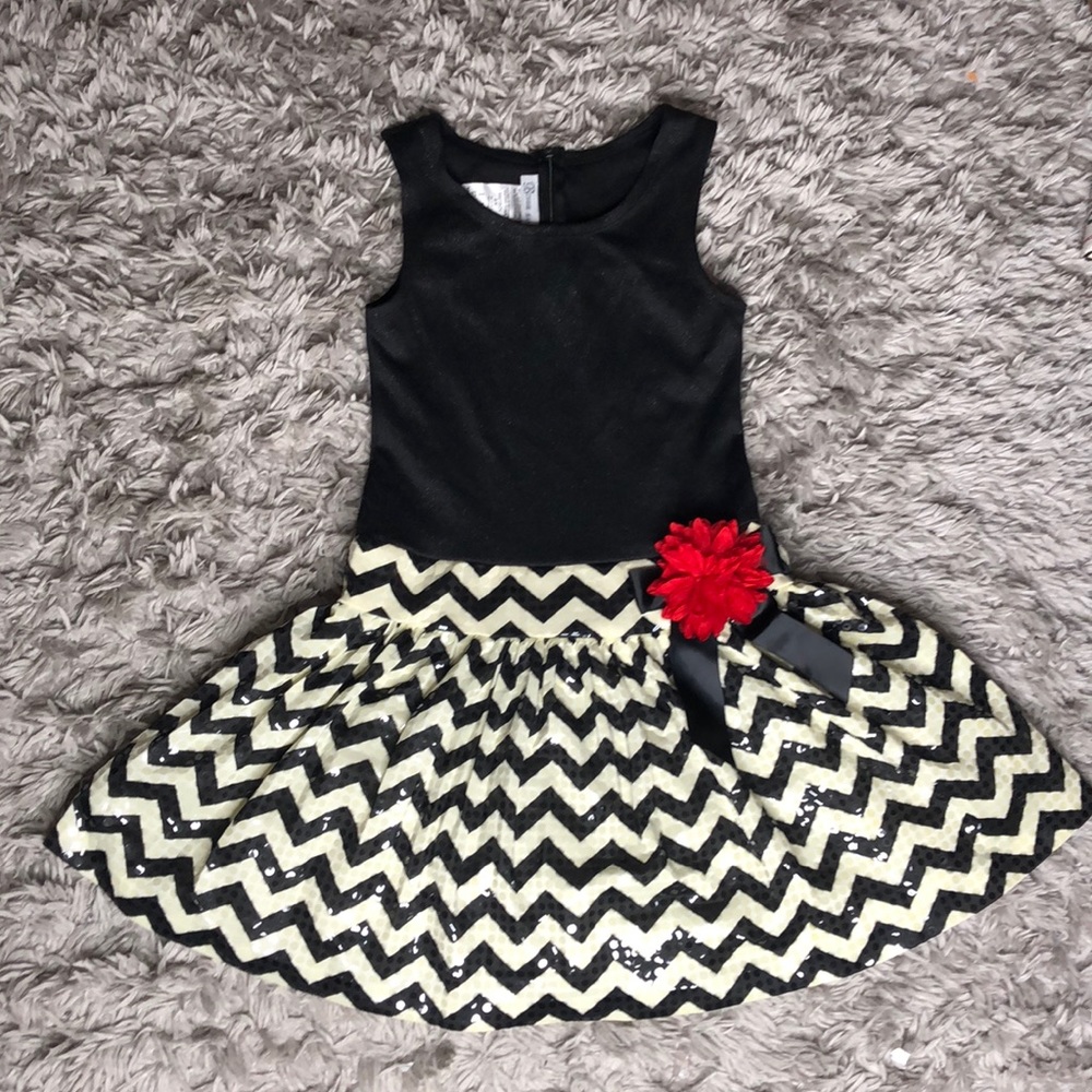 Bonnie Jean chevron pattern dress